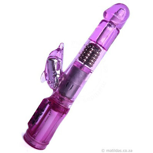 Seven Creations Διάφανος Ροζ δονητής  Exotik dolphin 22 εκ.