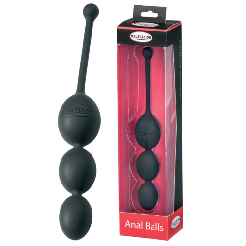 Silicone Triple Anal Balls, μαυρο 19 εκ.